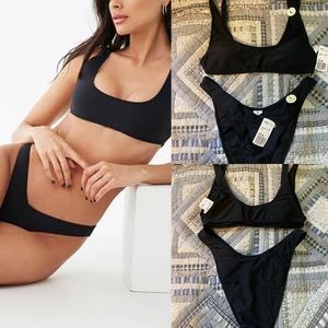 **NWT F21 Black Scoop Neck Bikini**